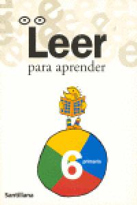 LEER PARA APRENDER.LECTURAS 6º.(ENTRE AMIGOS)SANLE