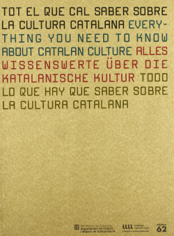 Tot el que cal saber sobre la cultura catalana
