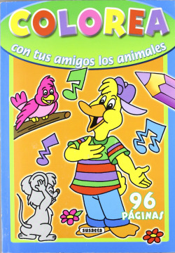 Colorea con tus amigos los animales 96 páginas (2 Títulos)