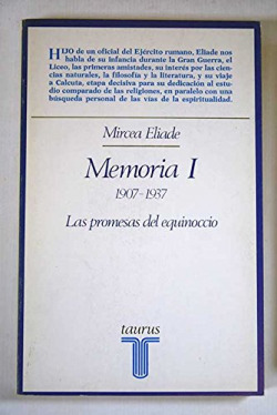 MEMORIA. TOMO 1. LAS PROMESAS DEL EQUINOCCIO