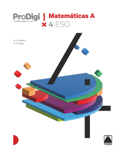 Cuaderno ProDigi. Matemáticas 4A ESO