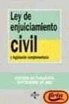 Ley de enjuiciamiento civil y legislación complementaria