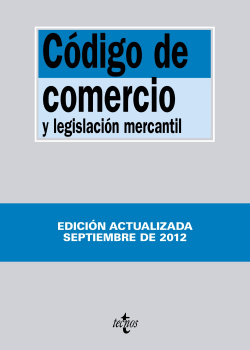 CóDIGO DE COMERCIO Y LEGISLACIóN MERCANTIL