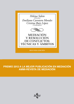 Mediación y resolición de conflictos:técnicas y ámbitos