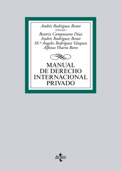 Manual de derecho internacional privado