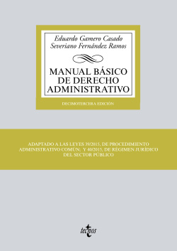 MANUAL BÁSICO DE DERECHO ADMINISTRATIVO 2016