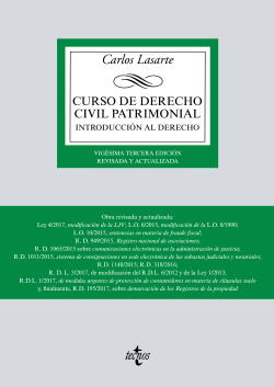 CURSO DE DERECHO CIVIL PATRIMONIAL. ED.2017