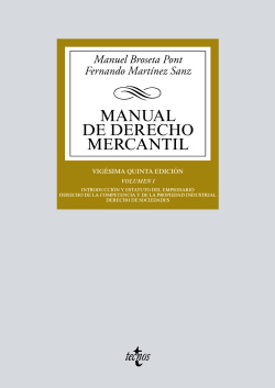 MANUAL DE DERECHO MERCANTIL.VOL.I