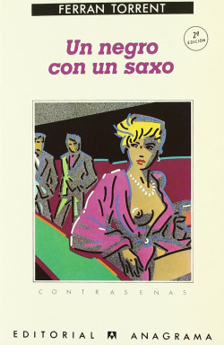 Un negro con un saxo