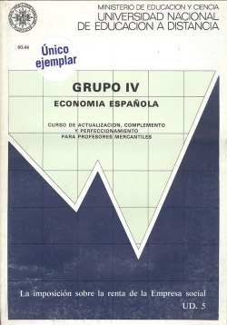 (IV).ECONOMÍA ESPAÑOLA.(CURSO DE ACTUALIZACIÓN, COMPLEMENTO Y PERFECCIONAMIENTO)