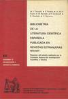 BIBLIOMETRIA DE LA LITERATURA CIENTIFICA ESPAÑOLA PUBLICADA