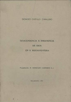 TRASCENDENCIA E INMANENCIA DE DIOS EN S. BUENAVENTURA