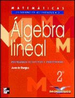 Matemáticas, álgebra lineal, 2 Bachillerato. Cuaderno de actividades 1