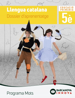 LLENGUA 5E.PRIMARIA. DOSSIER D'APRENENTATGE. INNOVA. PROGRAMA MOTS