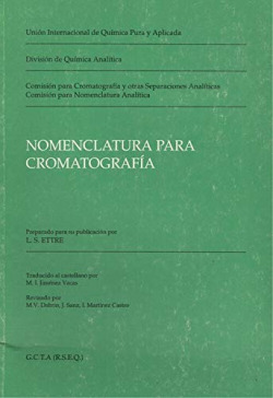 NOMENCLATURA PARA CROMATOGRAFIA