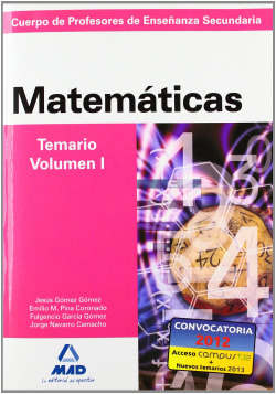 Matemáticas. Tomo I