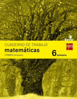 Cuaderno matemáticas 1 trimestre 6º primaria Savia