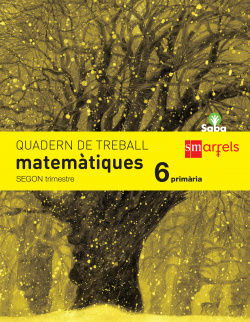 Quadern de matemàtiques. 6 Primària, 2 Trimestre. Saba