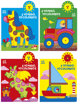 ¡Yo pego, yo coloreo! 4-5 años