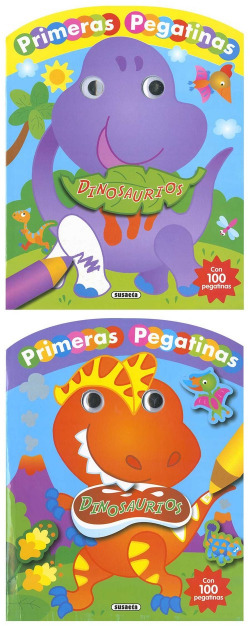 DINOSAURIOS CON OJOS Y PEGATINAS