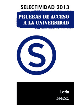 Selectividad Latín 2013