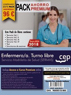 PACK AHORRO PREMIUM. Enfermero/a. Turno libre. Servicio Madrileño de Salud (SERM