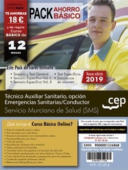 Pack de libros. Técnico Auxiliar Sanitario, opción Emergencias Sanitarias/Conduc