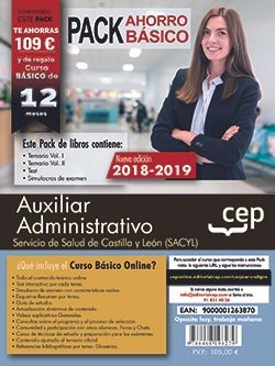 PACK AHORRO BASICO AUXILIAR ADMINISTRATIVO CASTILLA LEON