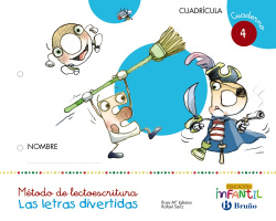 Letras divertidas cuaderno 4. Cuadrícula 4 años