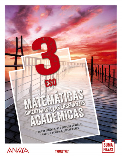 Matemáticas orientadas a las Enseñanzas Académicas 3. Trimestres.