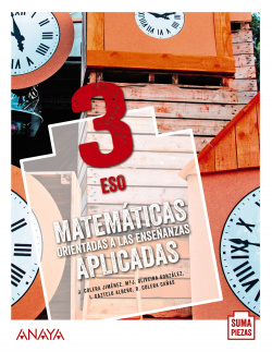 Matemáticas orientadas a las Enseñanzas Aplicadas 3. (Colegios Bilingües)