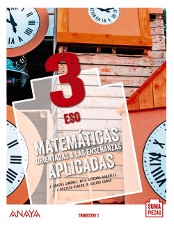 Matemáticas orientadas a las Enseñanzas Aplicadas 3. (Trimestres - Colegios Bilingües)