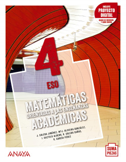 ESO 4 MATEMÁTICAS ORIENTADAS A LAS ENSEÑANZAS ACADÉMICAS (AND). 2021
