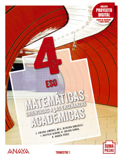 ESO 4 MATEMÁTICAS ORIENTADAS A LAS ENSEÑANZAS ACADÉMICAS (AND).TRIMESTRES 2021