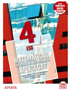 ESO 4 MATEMÁTICAS ORIENTADAS A LAS ENSEÑANZAS APLICADAS (AND). + DUAL FOCUS. 202
