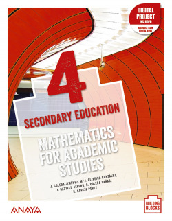Mathematics for Academic Studies 4. Student's Book