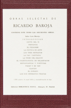 OBRAS SELECTAS DE BAROJA
