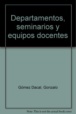 DEPARTAMENTOS SEMINARIOS Y EQUIPOS DOC.