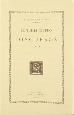 Discursos, vol. X: Catilinàries