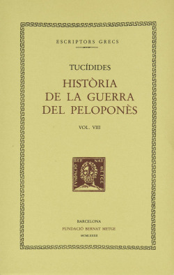 Hist.ria de la Guerra del Peloponnès, vol. VIII i últim (llibre VIII)