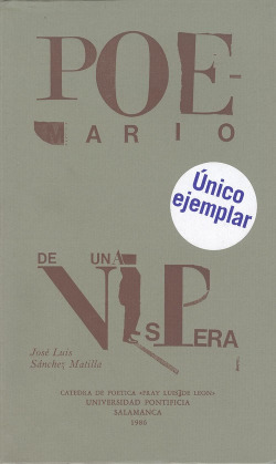 POEMARIO DE UNA VÍSPERA