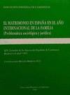 Matrimonio en España en el año internacional de la familia