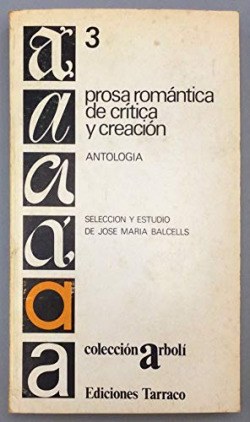 PROSA ROMANTICA DE CRITICA Y CREACION