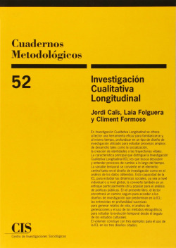 CUADERNOS METODOL.52 INVESTIGACION CUALITATIVA
