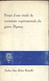 PROJET D'UNE ETUDE TAXINOMIE EXPERIMENTALE DU GENRE THYMUS