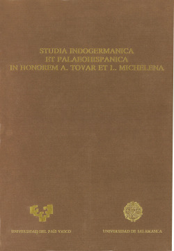 Studia indogermanica et palaeohispanica in honorem A. Tover