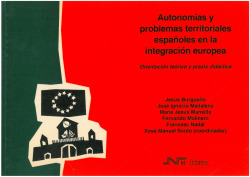 AUTONOMIAS Y PROBLEMAS TERRITORIALES