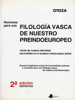 NOCIONES PARA UNA FILOLOGIA VASCA DE NUESTRO PREINDOEUROPEO