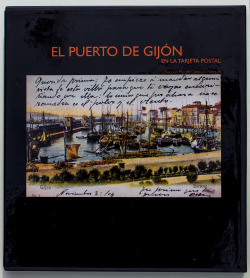 El puerto de Gijón en la tarjeta postal