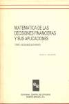 MATEMATICA DE LAS DECISIONES FINANCIERAS Y SUS APLICACIONES